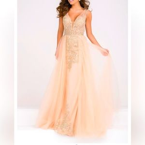 Pretty Jovani prom/ evening dress. Color is blush/ Nude. Size 8